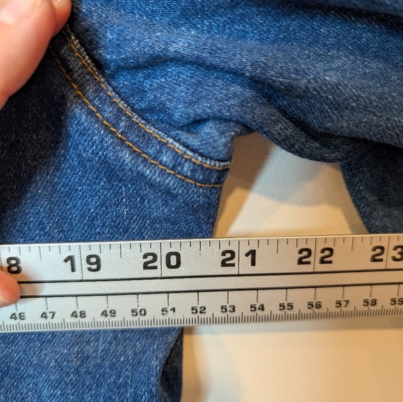 Vintage Saddlery Western Short Denim Button Down Jean Jacket Mens Small - Picture 13 of 13